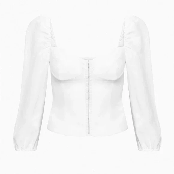 NWOT Wilfred White Muse Linen Blouse - Picture 1 of 9